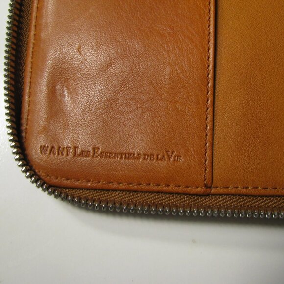 WANT LES ESSENTIELS DE LA VIE GENUINE BROWN LEATHER iPad & Kansai Laptop CASE - Picture 8 of 9